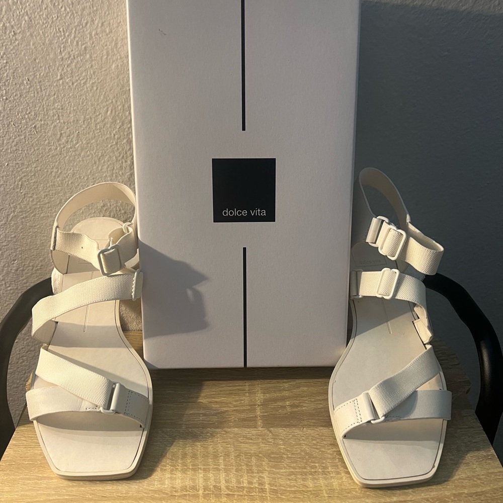 Dolce Vita Cream Strappy Sandals